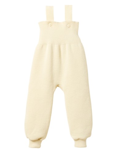 Pantalone salopette con bretelle Disana, in lana Merino biologica