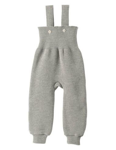 Pantalone salopette con bretelle Disana, in lana Merino biologica