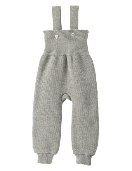 Pantalone salopette con bretelle Disana, in lana Merino biologica