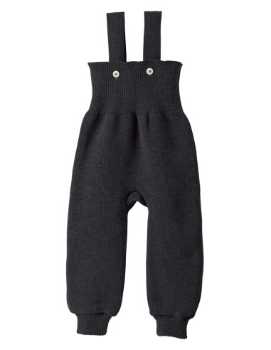 Pantalone salopette con bretelle Disana, in lana Merino biologica