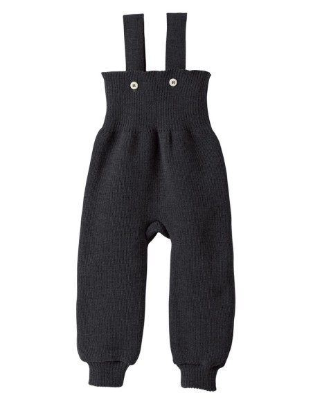 Pantalone salopette con bretelle Disana, in lana Merino biologica