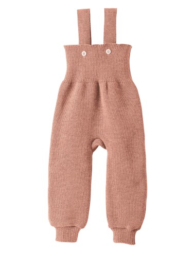 Pantalone salopette con bretelle Disana, in lana Merino biologica