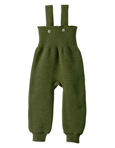 Pantalone salopette con bretelle Disana, in lana Merino biologica
