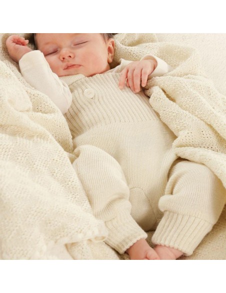 Pantalone salopette con bretelle Disana, in lana Merino biologica