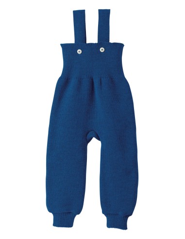 Pantalone salopette con bretelle Disana, in lana Merino biologica
