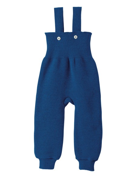 Pantalone salopette con bretelle Disana, in lana Merino biologica