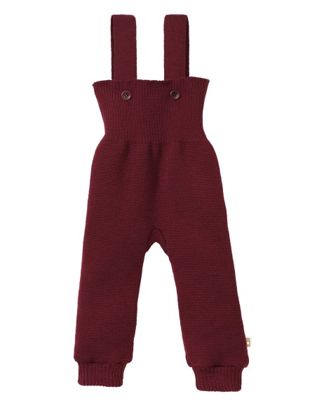 Pantalone salopette con bretelle Disana, in lana Merino biologica