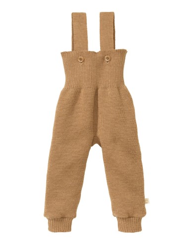Pantalone salopette con bretelle Disana, in lana Merino biologica