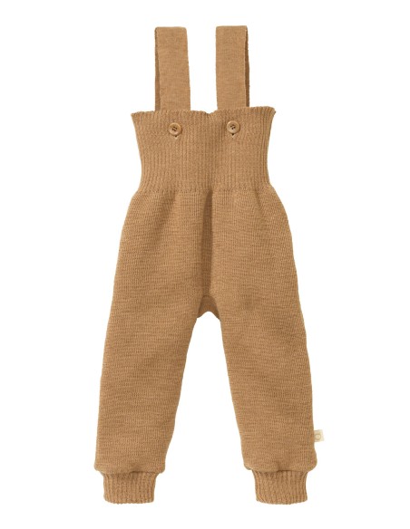Pantalone salopette con bretelle Disana, in lana Merino biologica