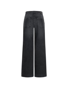 JEANS IN COTONE BIOLOGICO A PALAZZO VITA ALTA - NERO 2