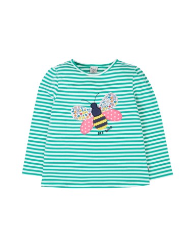 MAGLIA BIMBA A RIGHE IN COTONE BIOLOGICO CON...