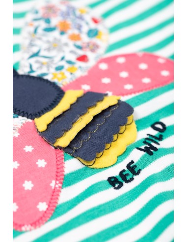 MAGLIA BIMBA A RIGHE IN COTONE BIOLOGICO CON...