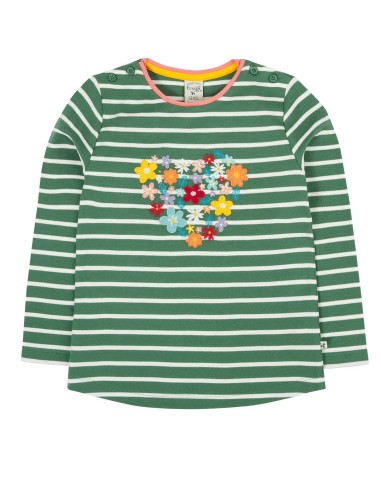 MAGLIA BIMBA IN COTONE BIOLOGICO CON RICAMI...