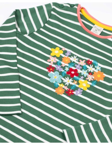 MAGLIA BIMBA IN COTONE BIOLOGICO CON RICAMI...