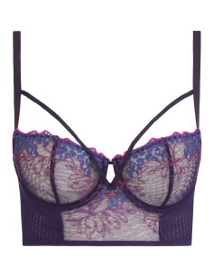 REGGISENO BUSTIER CON FERRETTO IN PIZZO "SPICE" - VIOLA