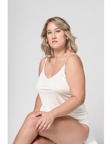 CANOTTA IN PURA SETA SPALLINA SOTTILE