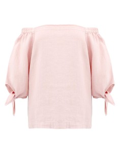 BLUSA CON SPALLE SCESE IN 100% LINO "AGNETA" - CIPRIA