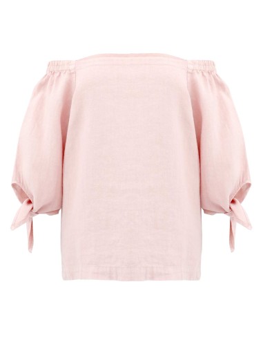 BLUSA CON SPALLE SCESE IN 100% LINO "AGNETA"