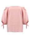 BLUSA CON SPALLE SCESE IN 100% LINO "AGNETA"