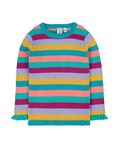 MAGLIONCINO IN COTONE BIOLOGICO "RAINBOW STRIPE"