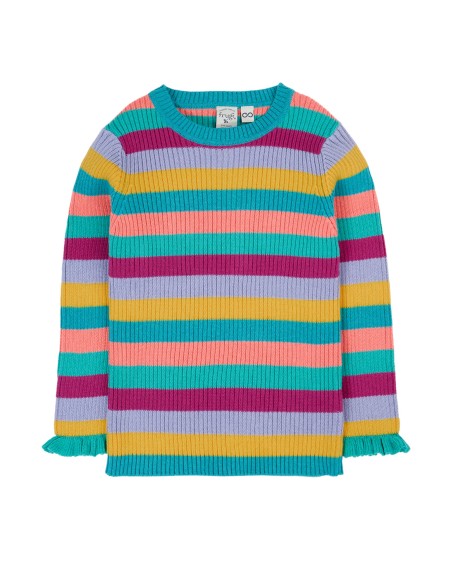 MAGLIONCINO IN COTONE BIOLOGICO "RAINBOW STRIPE"