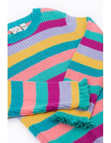 MAGLIONCINO IN COTONE BIOLOGICO "RAINBOW STRIPE"