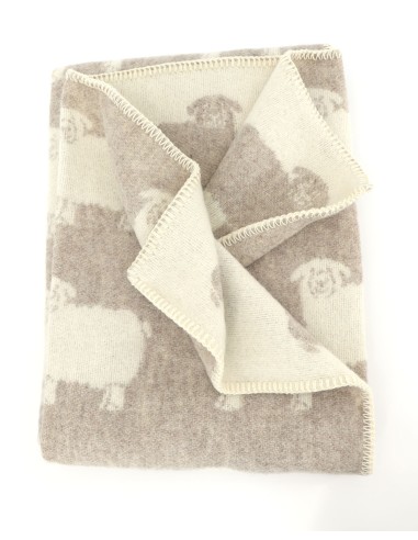 COPERTA IN 100% LANA MERINO 100x140 CM "PECORELLA"