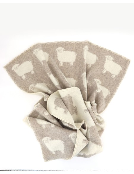 COPERTA IN 100% LANA MERINO 100x140 CM "PECORELLA"