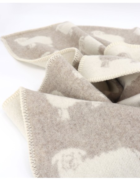 COPERTA IN 100% LANA MERINO 100x140 CM "PECORELLA"