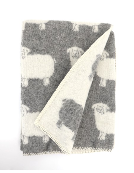 COPERTA IN 100% LANA MERINO 100x140 CM "PECORELLA"