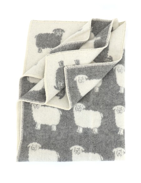 COPERTA IN 100% LANA MERINO 100x140 CM "PECORELLA"