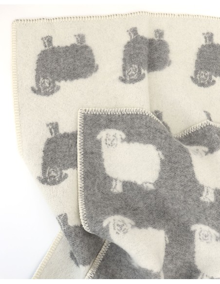 COPERTA IN 100% LANA MERINO 100x140 CM "PECORELLA"