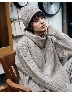 BERRETTO IN LANA IRLANDESE "MISTLE" - BEIGE 2