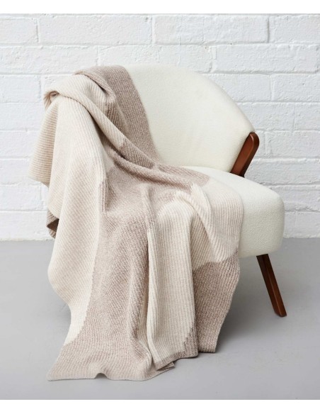 COPERTA BICOLOR IN LANA IRLANDESE "WREN"