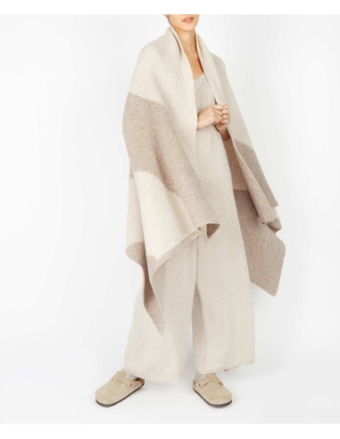 COPERTA BICOLOR IN LANA IRLANDESE "WREN"