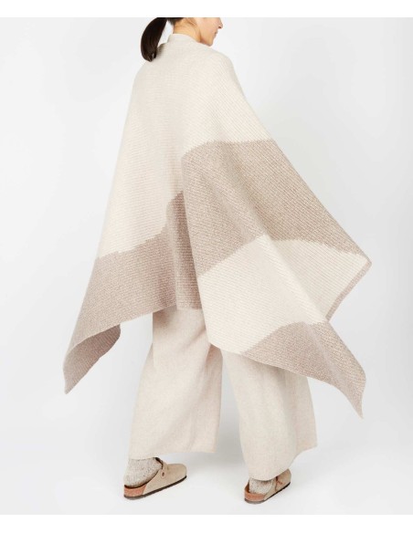 COPERTA BICOLOR IN LANA IRLANDESE "WREN"