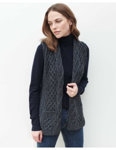 GILET IN LANA IRLANDESE...