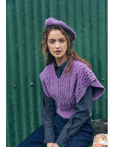 GILET IN LANA IRLANDESE E CASHMERE "FARMLEIGH"