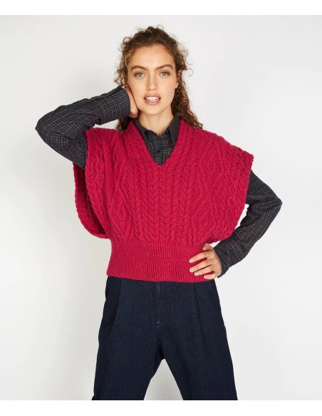 GILET IN LANA IRLANDESE E CASHMERE "FARMLEIGH"