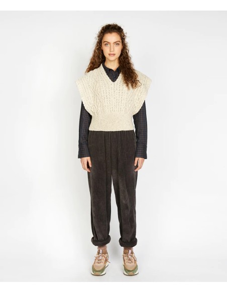 GILET IN LANA IRLANDESE E CASHMERE "FARMLEIGH"