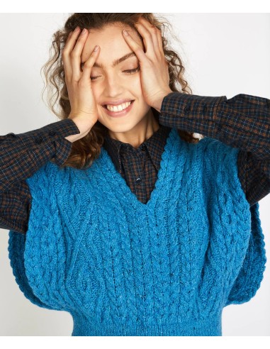 GILET IN LANA IRLANDESE E CASHMERE "FARMLEIGH"