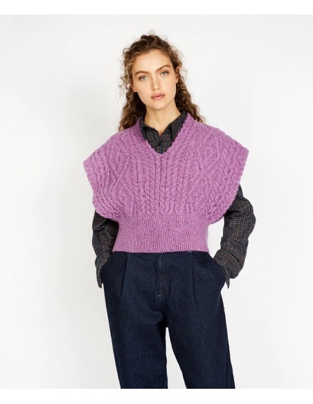 GILET IN LANA IRLANDESE E CASHMERE "FARMLEIGH"