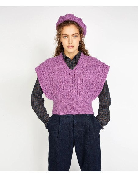 GILET IN LANA IRLANDESE E CASHMERE "FARMLEIGH"