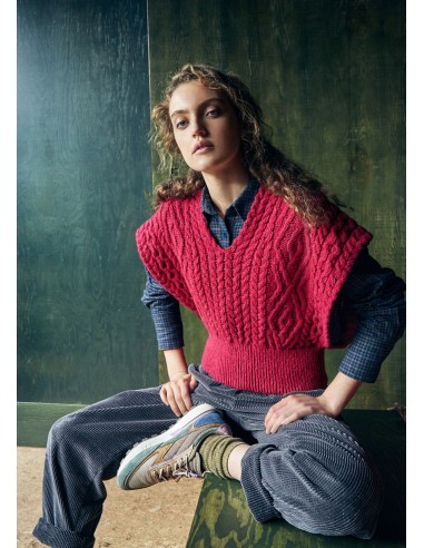 GILET IN LANA IRLANDESE E CASHMERE "FARMLEIGH"