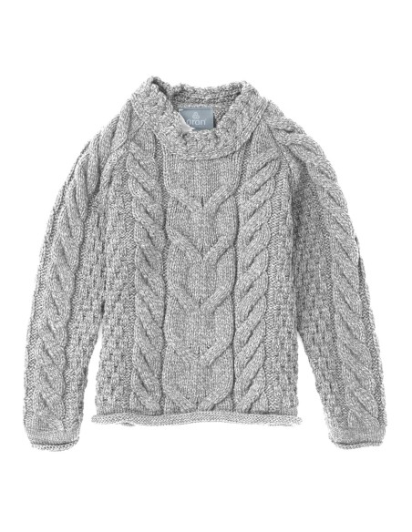 MAGLIONE ARAN BAMBINA IN LANA SUPERSOFT