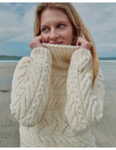 MAGLIONE ARAN IN 100% LANA...