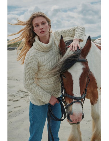 MAGLIONE ARAN IN 100% LANA MERINO SUPERSOFT...