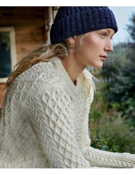 MAGLIONE ARAN UNISEX IN PURA LANA VERGINE IRLANDESE