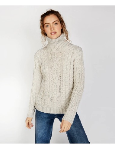 MAGLIONE COLLO ALTO IN LANA VERGINE IRLANDESE...