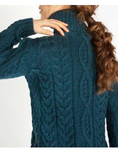 MAGLIONE COLLO ALTO IN LANA VERGINE IRLANDESE  "JUNIPER"... 2